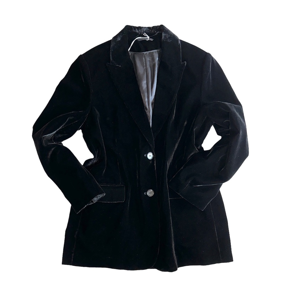 NWT COS Oversized Black Velvet Blazer US10
